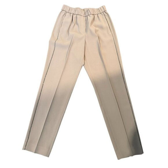 Peserico NEW  trousers in side monile cady Woman's Pants Size 38 Size 6 - Picture 1 of 8